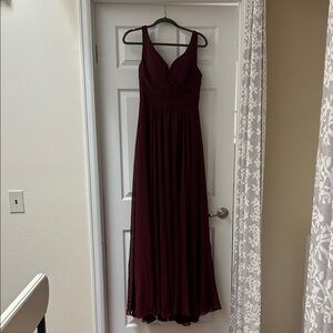Elegant Burgundy Evening Gown